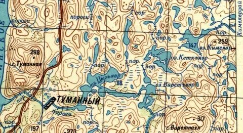 Река туманная на карте
