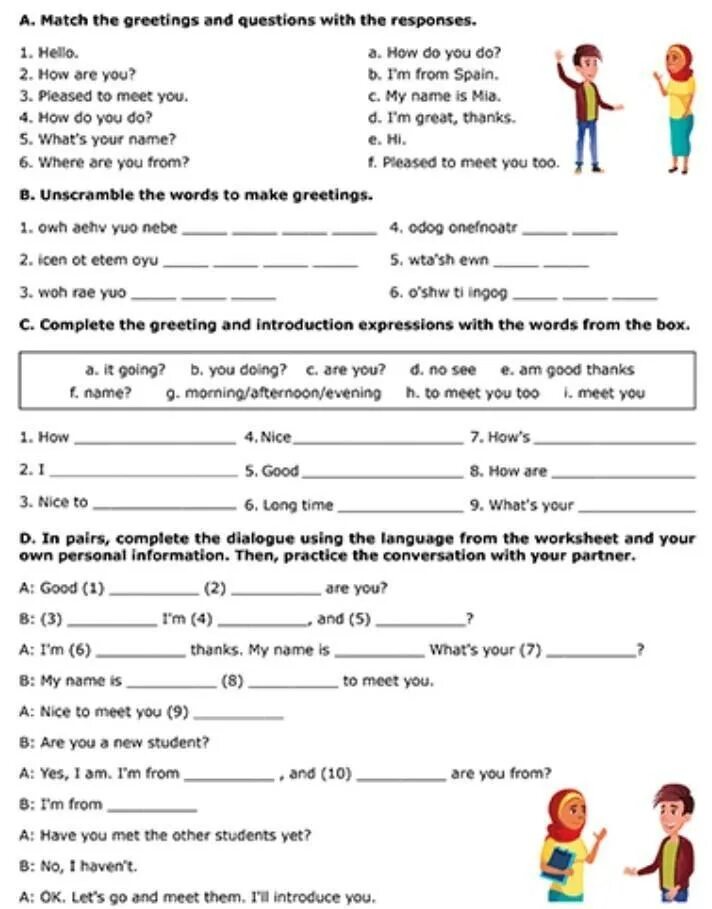 Greetings Worksheets. Задания для детей introduce. Greeting Dialogue. Dialogues Worksheets. Meeting myself