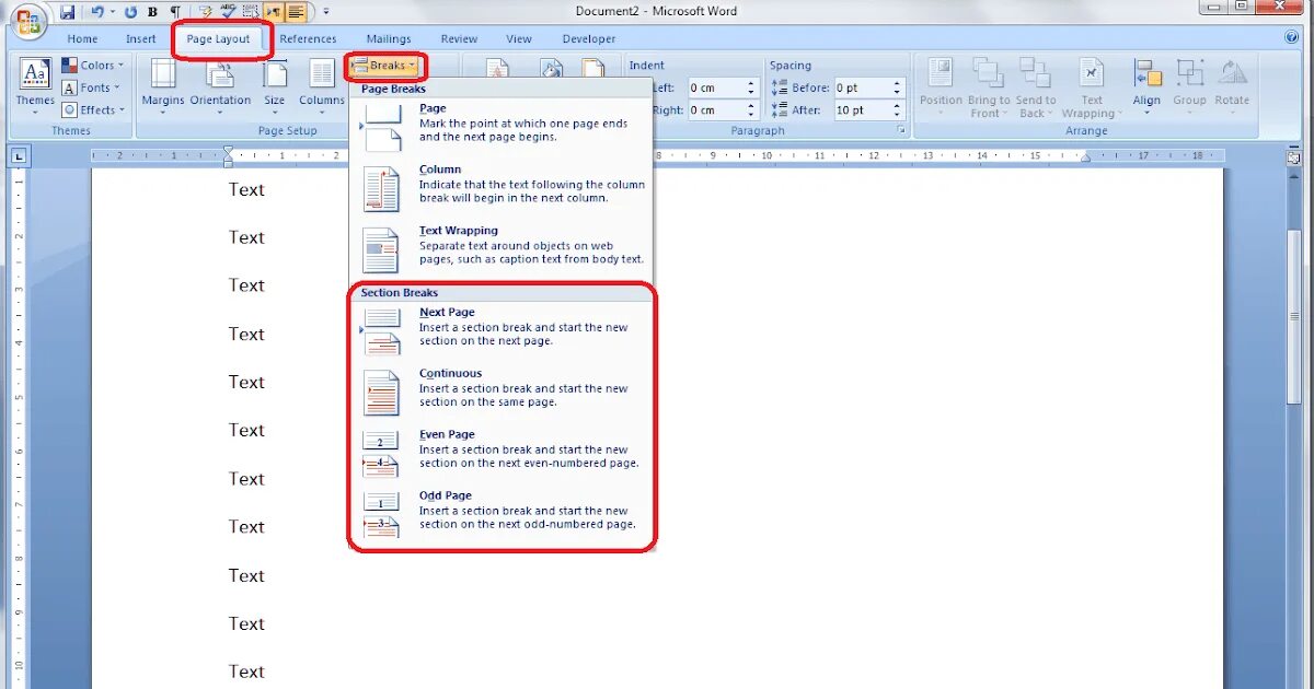 Word wrap break word. Section breaks. section break in word. layout в ворде. insert section break.