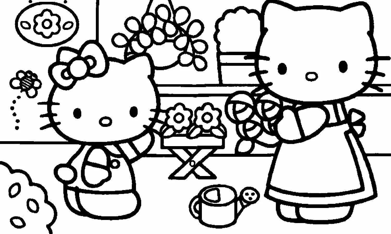Раскраски кроме hello kitty