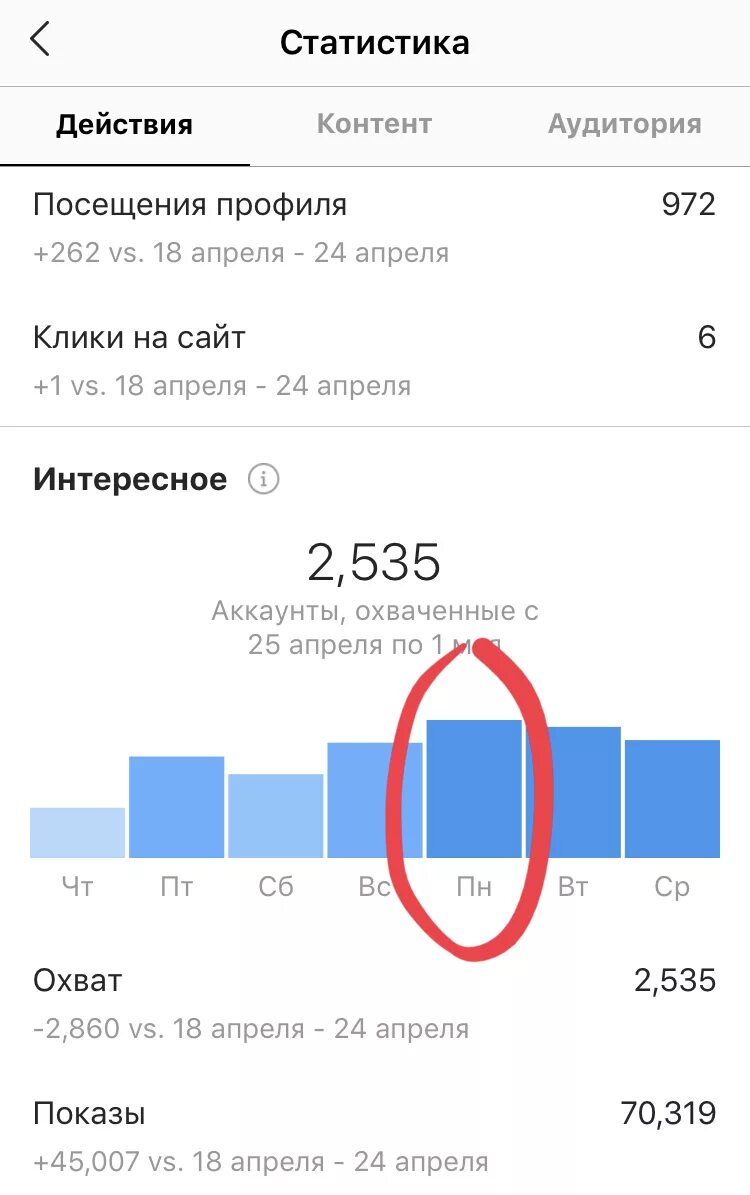 Аудитория в инсте