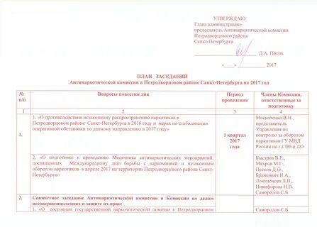План мероприятий по праву