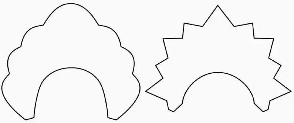 Кокошник снегурочки выкройка в натуральную величину. Кокошник для снегурочки шаблон с размерами. Кокошник. Корона-кокошник "королевна". Корона для снегурочки своими руками из картона трафарет.