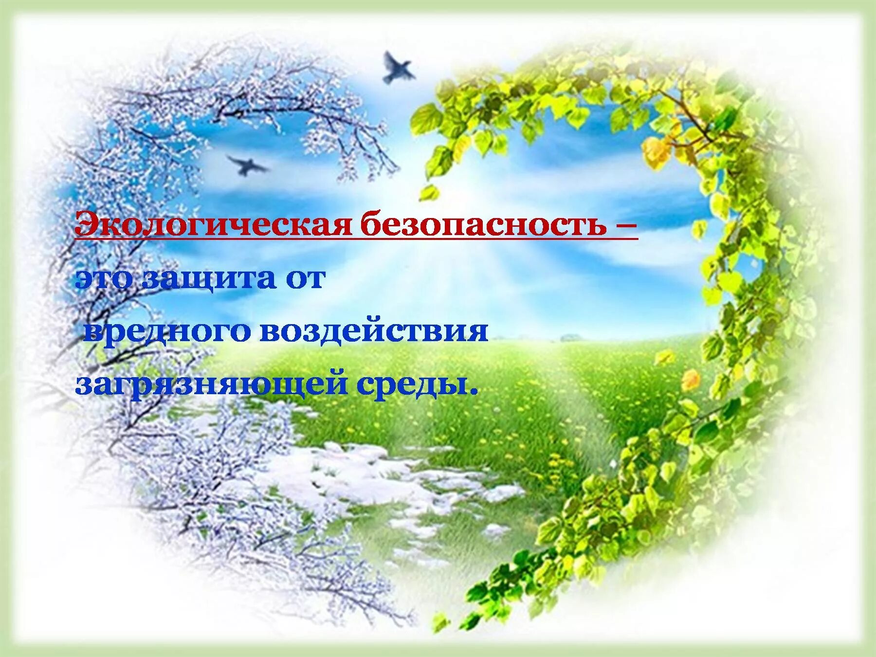 Экологическая безопасность сообщение. Экологическая безопасность сообщение