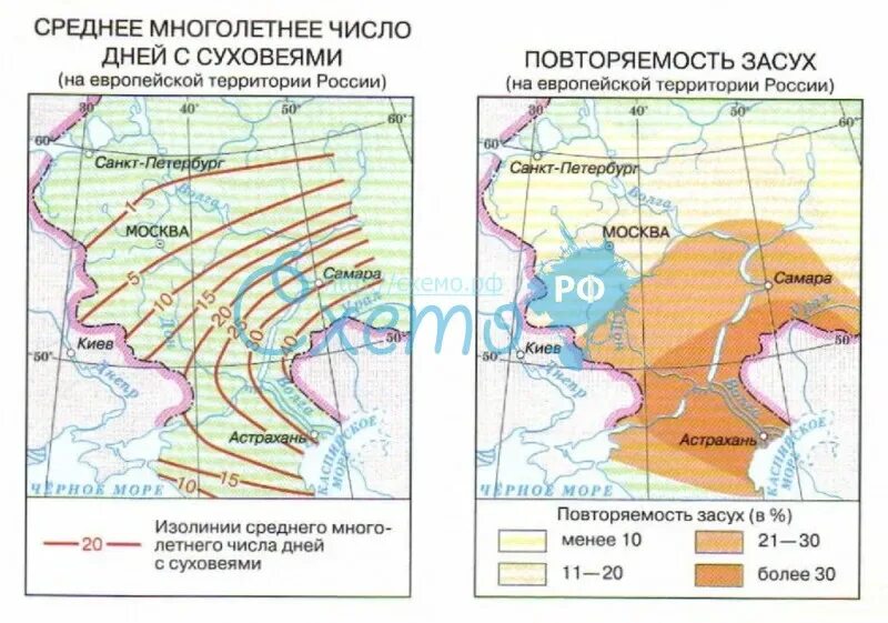 Районы суховеев