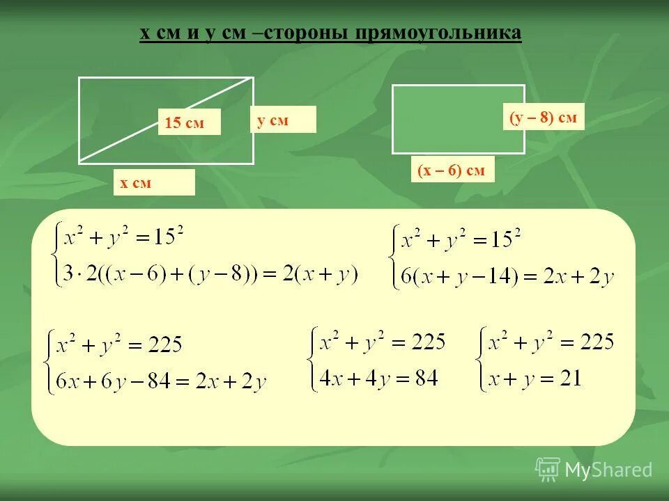 Решите систему способом подстановки х у 7