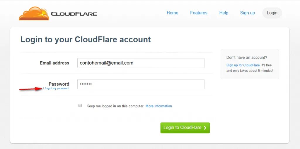 Cloudflare registration missing. Cloudflare.
