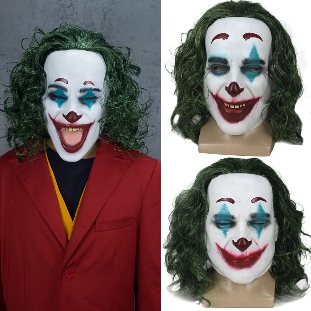 Клоунская маска Джокер 2019. Маски Хэллоуин своими руками Джокера. Джокер маска 2
