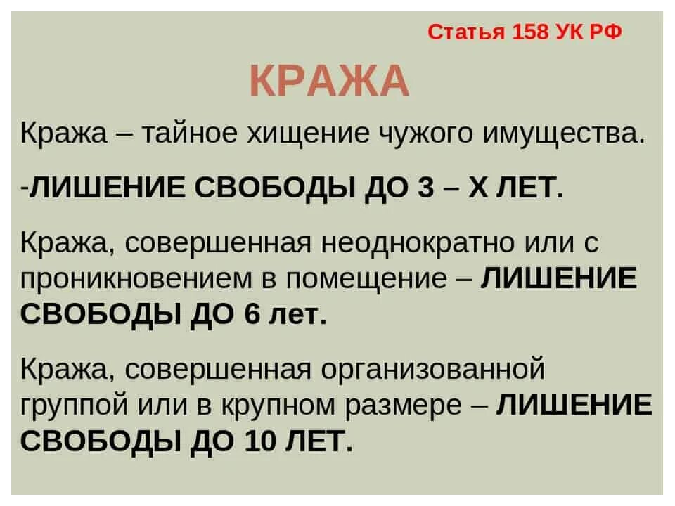 Ук первая личный. 158 Статья уголовного кодекса. Воровство статья. Статья за кражу. Статья 158.