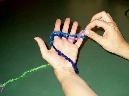 Плетение браслетов на пальцах из ниток. Браслет из ниток на пальцах. Плетение на пальцах из ниток. Плетение пальцами из пряжи.