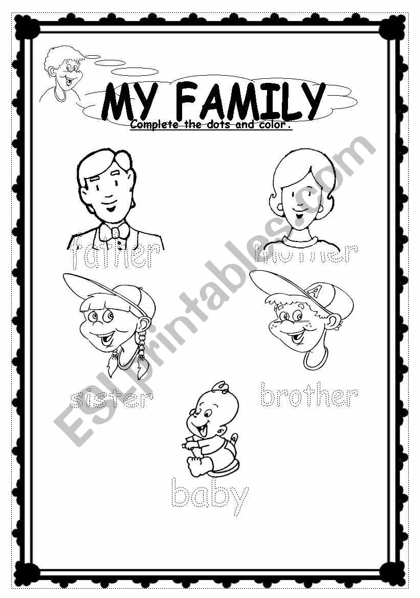 My family dies. Family worksheet kids. Family worksheets. Задания для дошкольников английский язык family for kids. My family dies.
