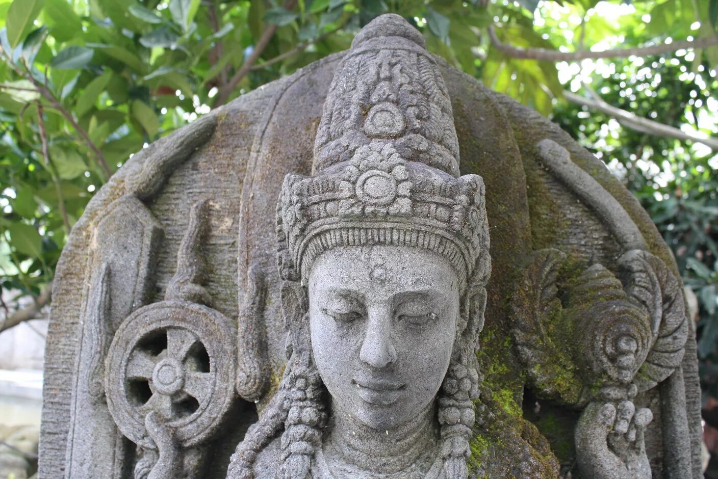 Бог буда. Лакшми статуя в Индии. Камень Богини Ситы. Каменная статуя Бога шипе. Заросшая статуя.