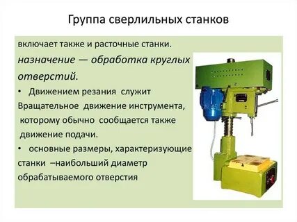 Назначение станков
