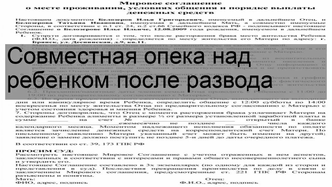 Совместное попечительство. Совместная опека над ребенком после развода. Совместное опекунство над ребенком после развода.