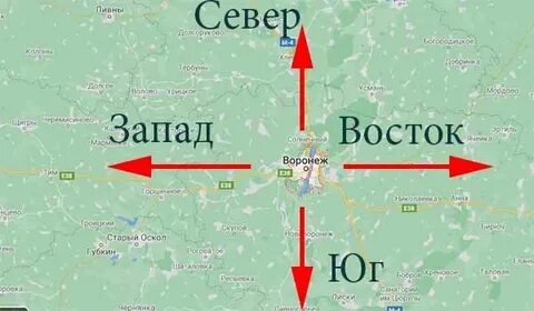 Московская область по сторонам света