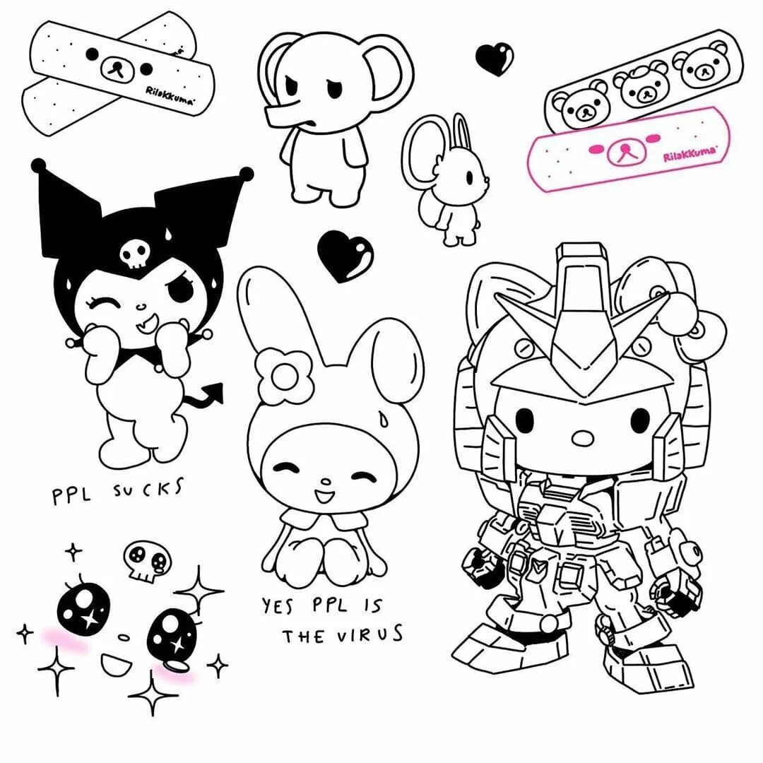 Куроми раскраска черно белая распечатать. Куроми китти раскраски. рисунки для распечатки куроми. куроми картинки раскраски. раскраска хелло китти.