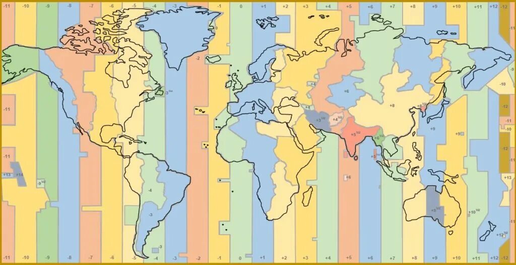 Дубай часовая разница. Карта часовых поясов атлас.