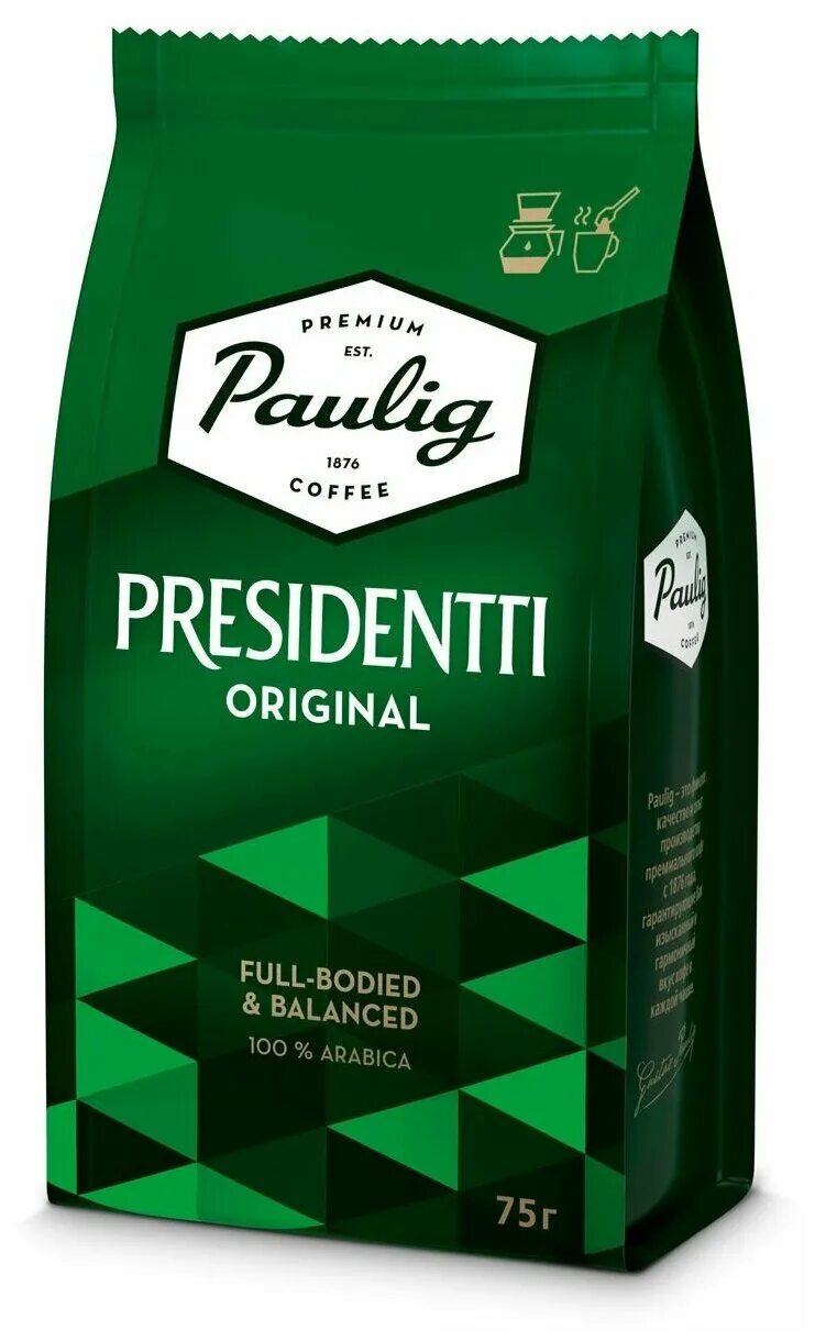 Мелющий кофе paulig. Кофе молотый Paulig presidentti. Кофе молотый Paulig presidentti Original. Кофе Паулиг в зернах.