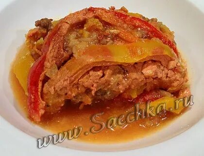 Ленивый перец с мясом и рисом