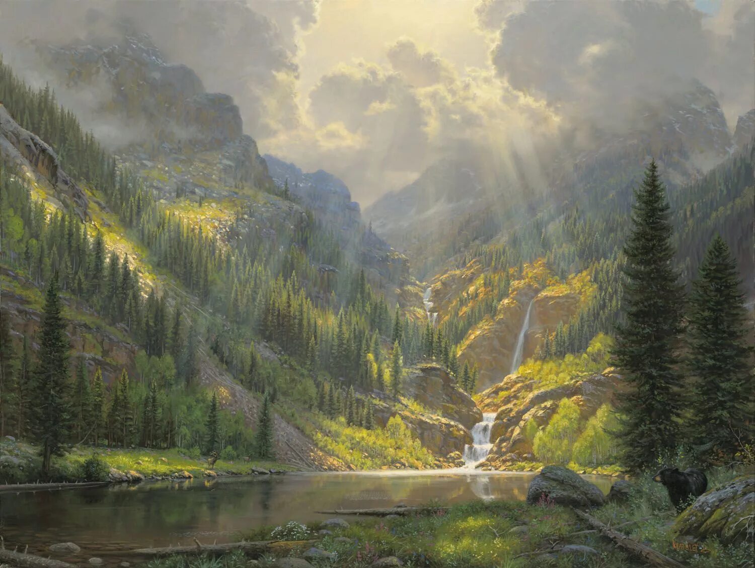 Painted landscape. Художник Марк Китли (Mark Keathley). Художник Марк Китли картины. Художник Марк Китли пейзажи. Алан Китли горы.