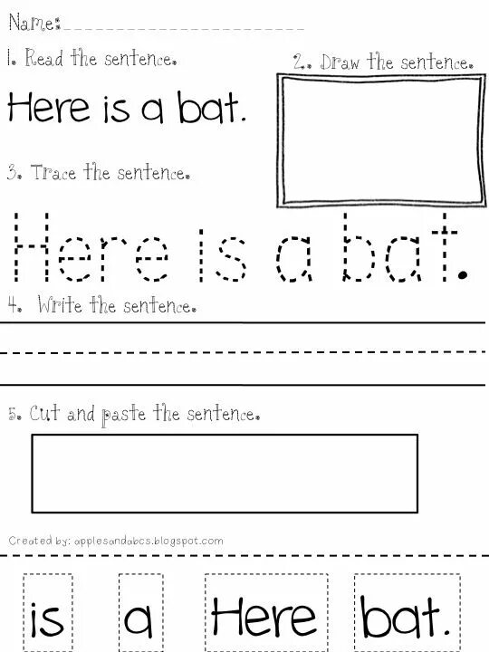 Read the sentences write the. Tracing sentences. kindergarten writing sentence. read and write sentences. trace bat.