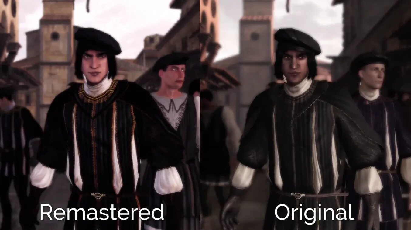 Assassin's Creed 2 Remastered. Ассасин Крид 2 ремастер. Ремастер Assassins Creed 2 Remastered. Assassin's Creed 2 Remastered сравнение.