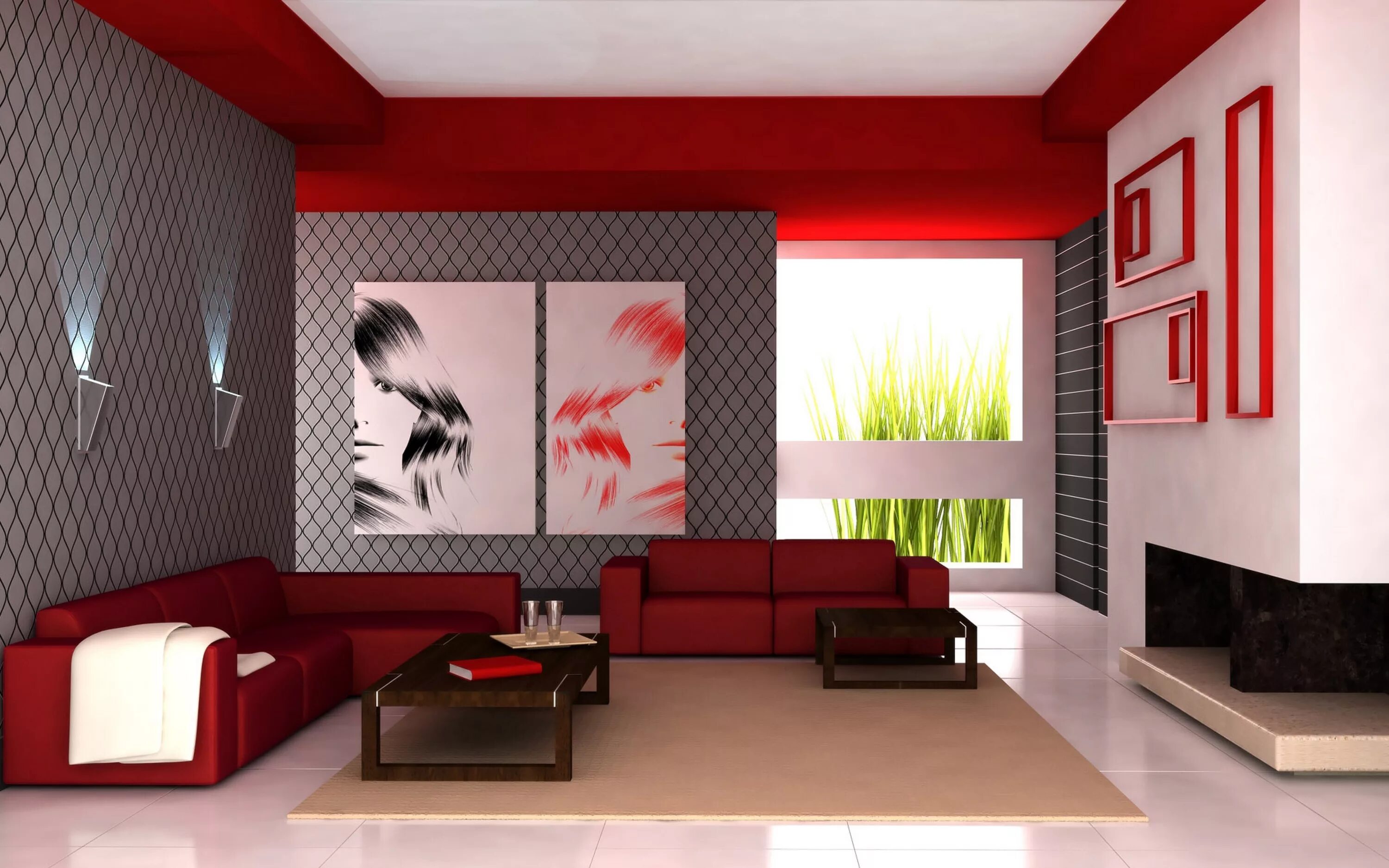 Обои в дизайне интерьера. Интерьер комнаты. Интерьер гостиной комнаты. Интерьер в красных тонах. Красный цвет в интерьере.
