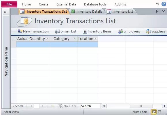 Inventory file. Inventory file