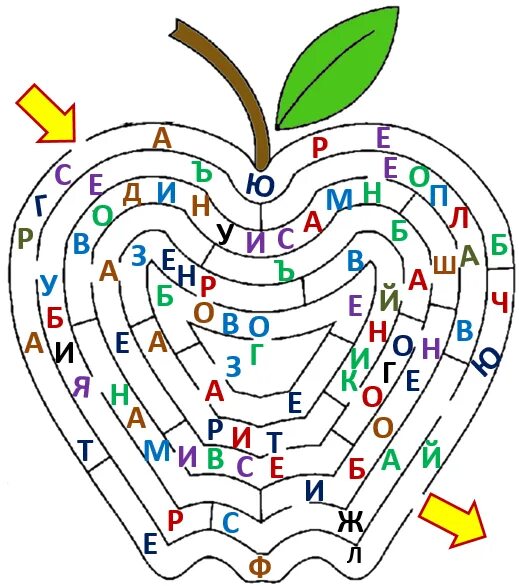Лабиринт собрать слово. Лабиринт с буквами для школьников. Словесный Лабиринт для детей. Лабиринты с буквами для дошкольников. Лабиринты с буквами и цифрами для детей.