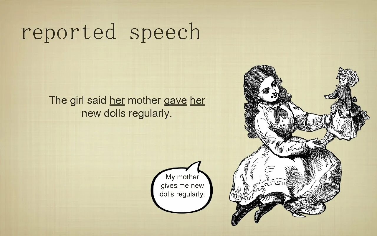 Reported speech she said