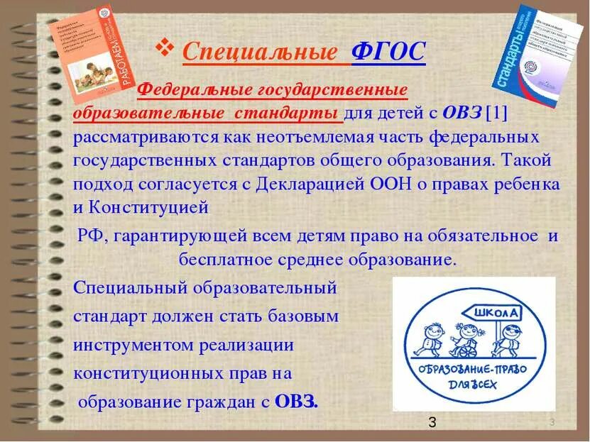 Рабочие программы фгос для овз. Специальные федеральные государственные образовательные стандарты. специального стандарта (сфгос).