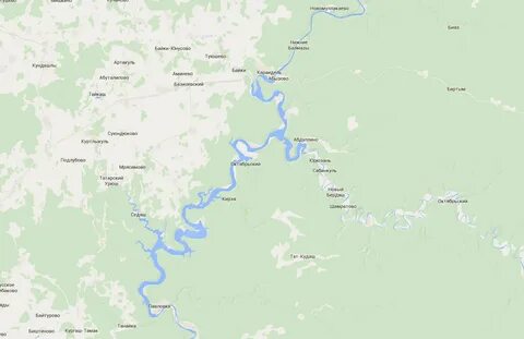Река белая впадают