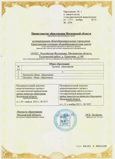 Приказ об аккредитации