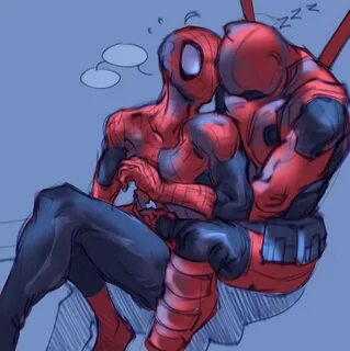 marvel,spideypool,spiderman,deadpool,spiderpool. falling asleep. pcakefr: &...