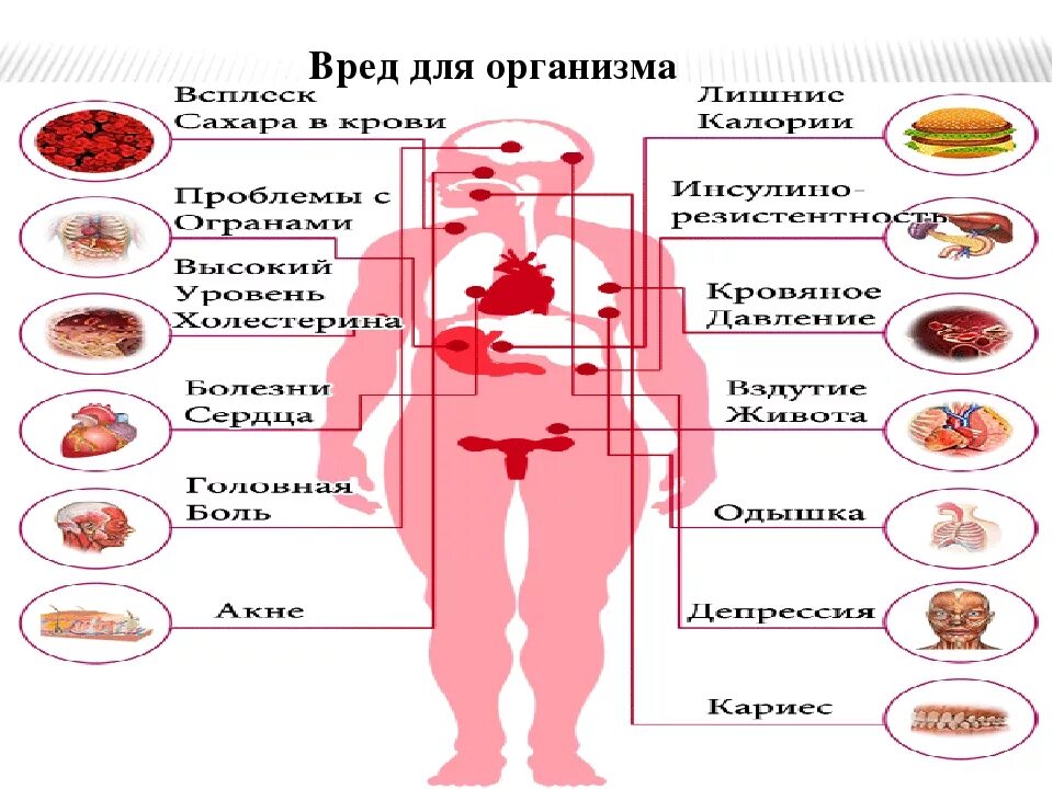 Насколько опасен сахар. Влияние вредной пищи на организм. Чем вредно сладкое для организма. Вред сахара. Влияние сахара на организм.