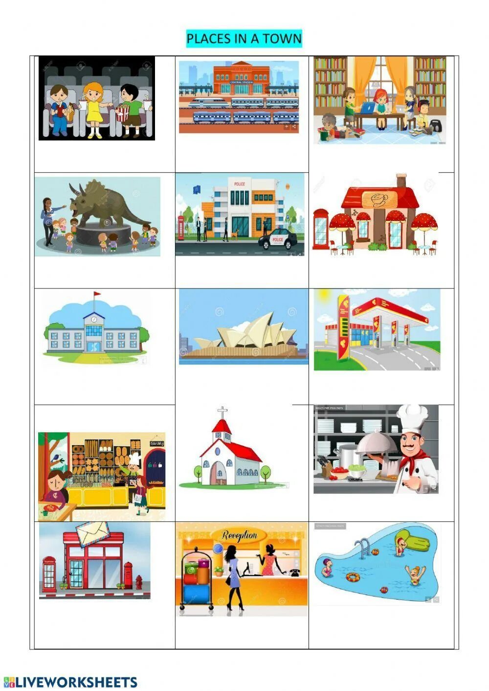 Places in the city английском. City vocabulary worksheet. Places in town в английском языке. Places in english упражнения. Places in town карточки.