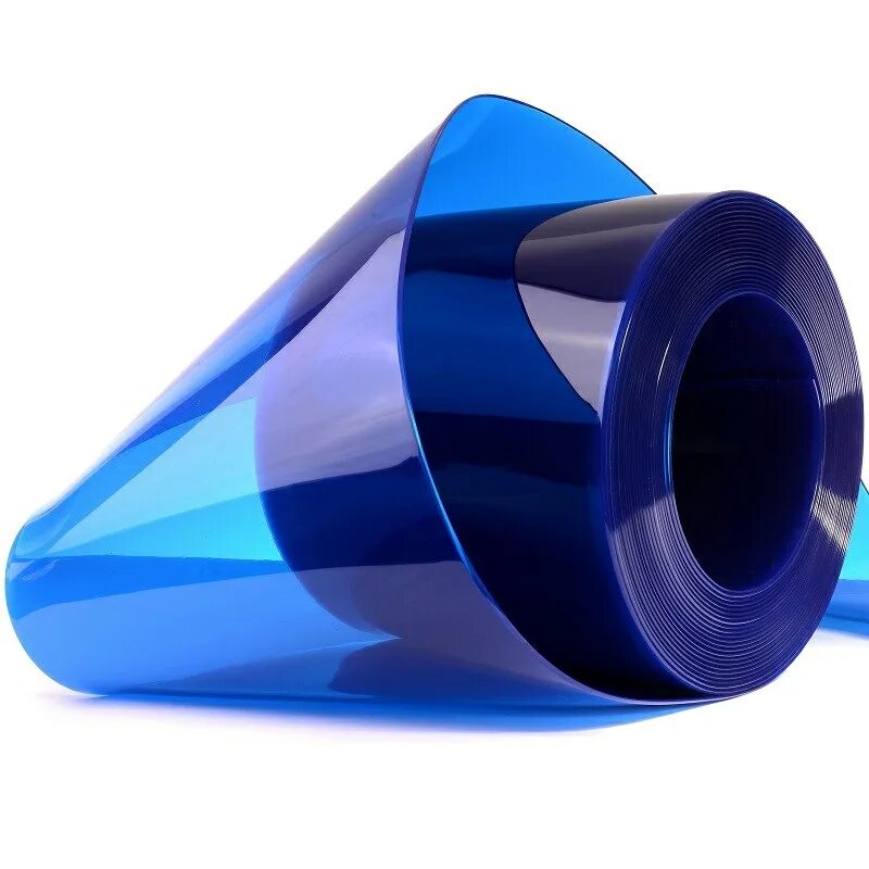 Они обычно изготавливаются из поливинилхлорида. Завеса ПВХ (3х300). ПВХ-завесы 200мм. Синяя прозрачная пленка. Пленка ПВХ для завес.