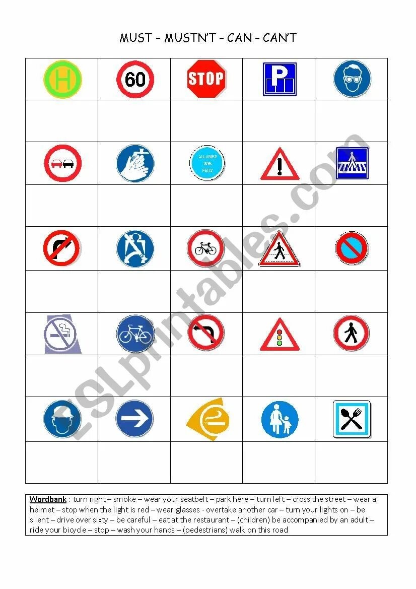 Must mustn't Board game. Can can`t must mustn`. Нарисовать знаки по английскому языку must mustn't. (Safety signs Worksheet). Must can game