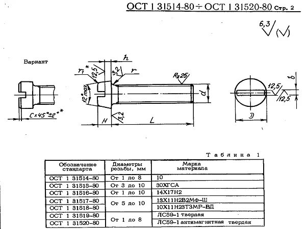 Ост 00010. Винты ОСТ 1 31514. Винт 4 -12 ОСТ 1 31543-80. Винт 6-16 ОСТ 1 31517-80. Ост1 524 68-80.