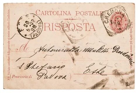 Letter postcard paper stamp