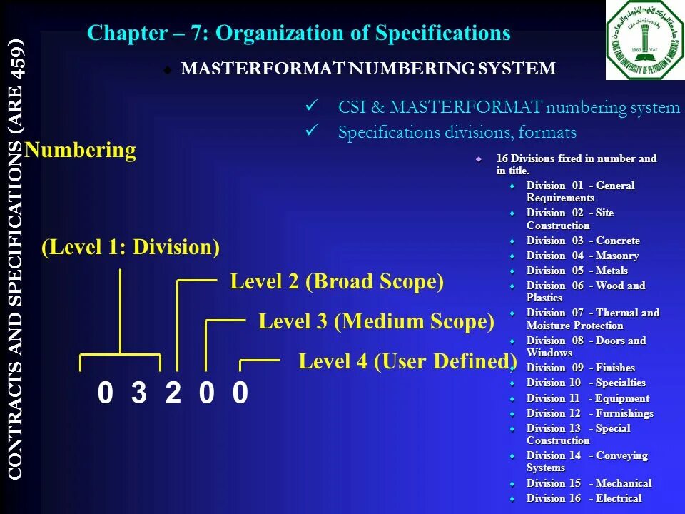 Media level. Классификационная система masterformat. уровни metaldown. chapter organization. показать media level.