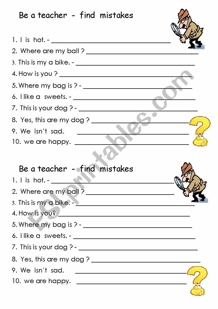 To be find mistakes. Find mistakes упражнения. correct mistakes worksheets. correcting mistakes worksheets. find mistakes worksheets.
