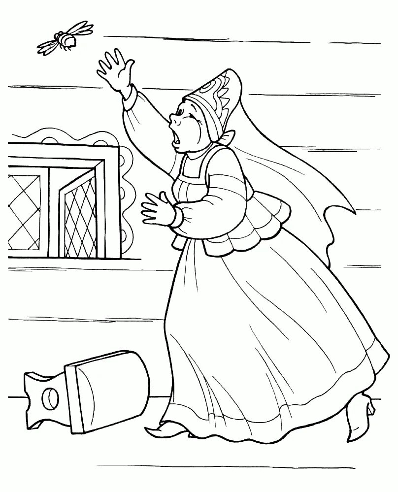 Раскраски сказки пушкина распечатать. Раскраска по сказке пушкина сказка о царе салтане. Повариха из сказки о царе салтане раскраска. Князь гвидон раскраска. Раскраска царь салтан из сказки пушкина.