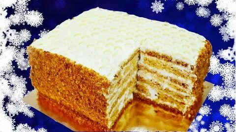 Медовик с кремом пломбир