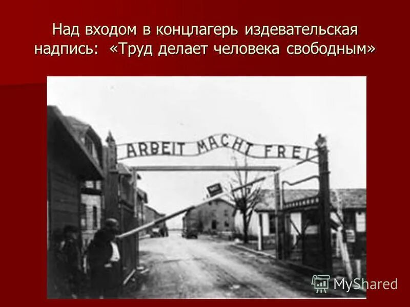 Концлагерь Бухенвальд ворота. Труд делает свободным. Надписи над входом в концлагерях. Освенцим труд делает свободным.