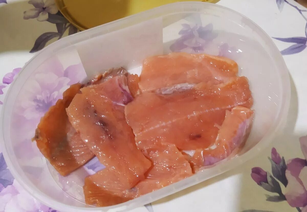 Посолить семгу в масле