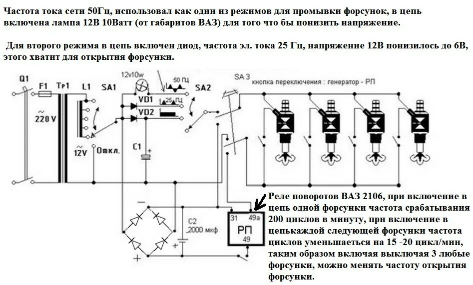 Схема подключения приспособления для промывки форсунок. Самодельный прибор для промывки форсунок схема. Схема стенда прочистки инжектора. Генератор импульсов для чистки форсунок 6. Частота очистки