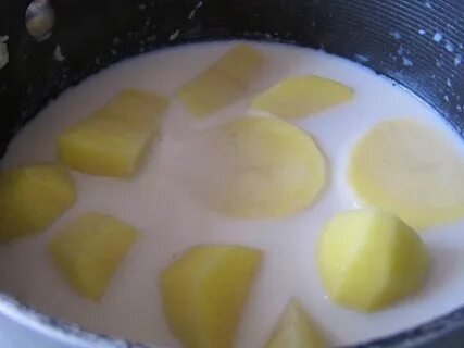 Картошка вареная с молоком