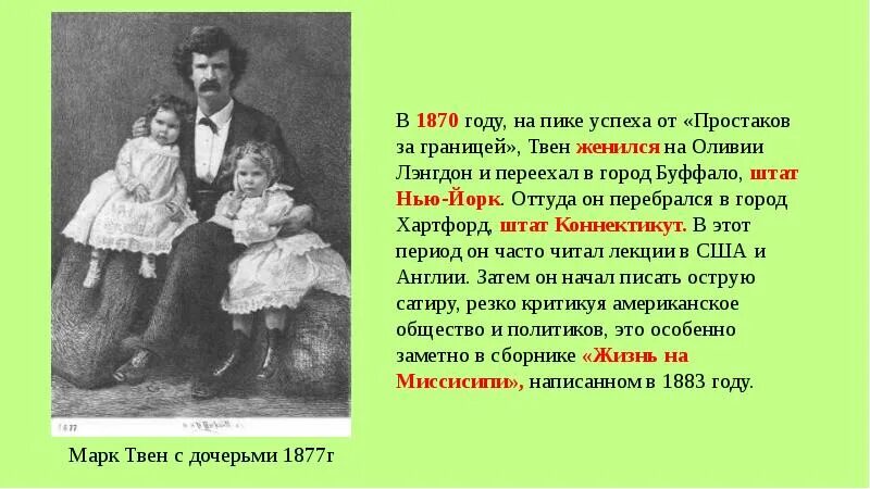 Факты про марка твена. Интересные факты о марке Твена. Биография марка Твена 4 класс.