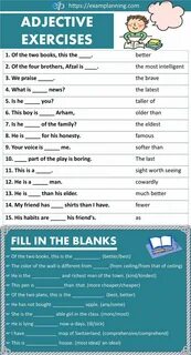 Fill in the adjectives